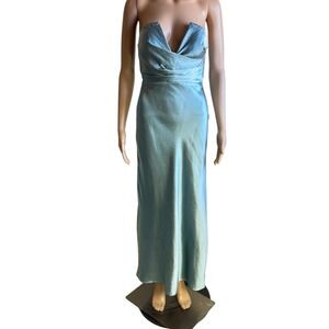Selfie Leslie Infinity Strapless Maxi Dress Size Small Satin Party